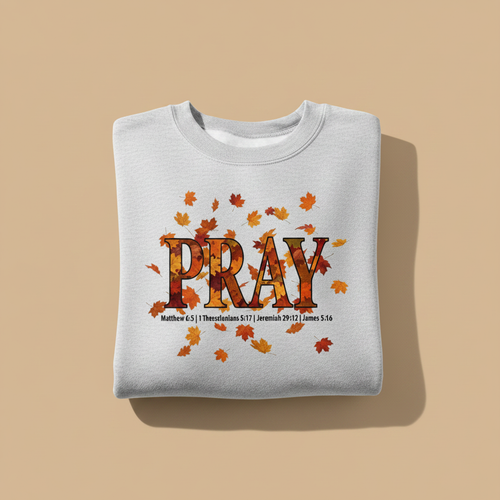 Gildan Pray Sweatshirt Folded